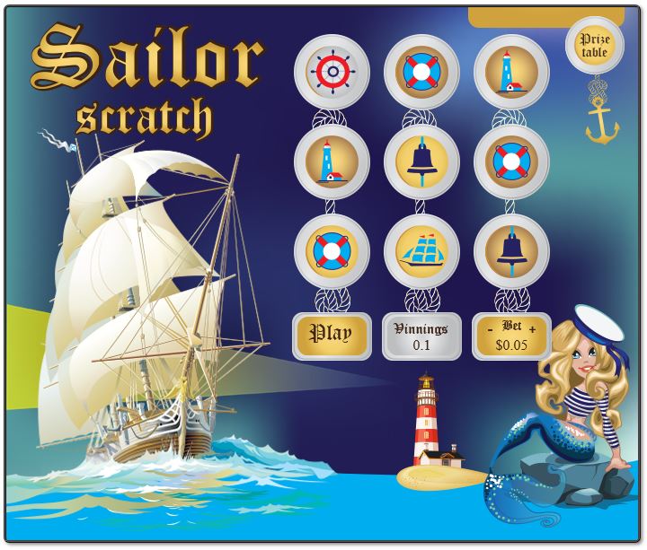 Sailor Scratch - playbitcoingames.com