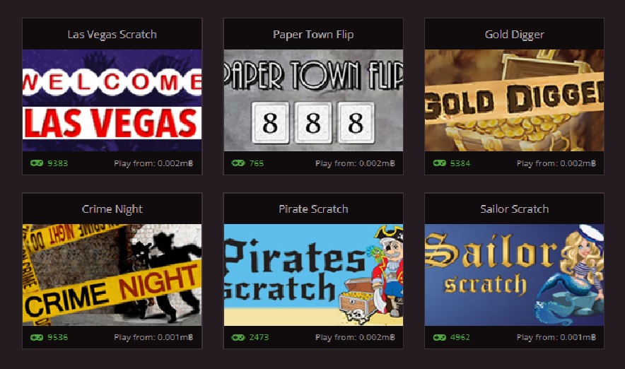 scratch card games on playbitcoingames.com